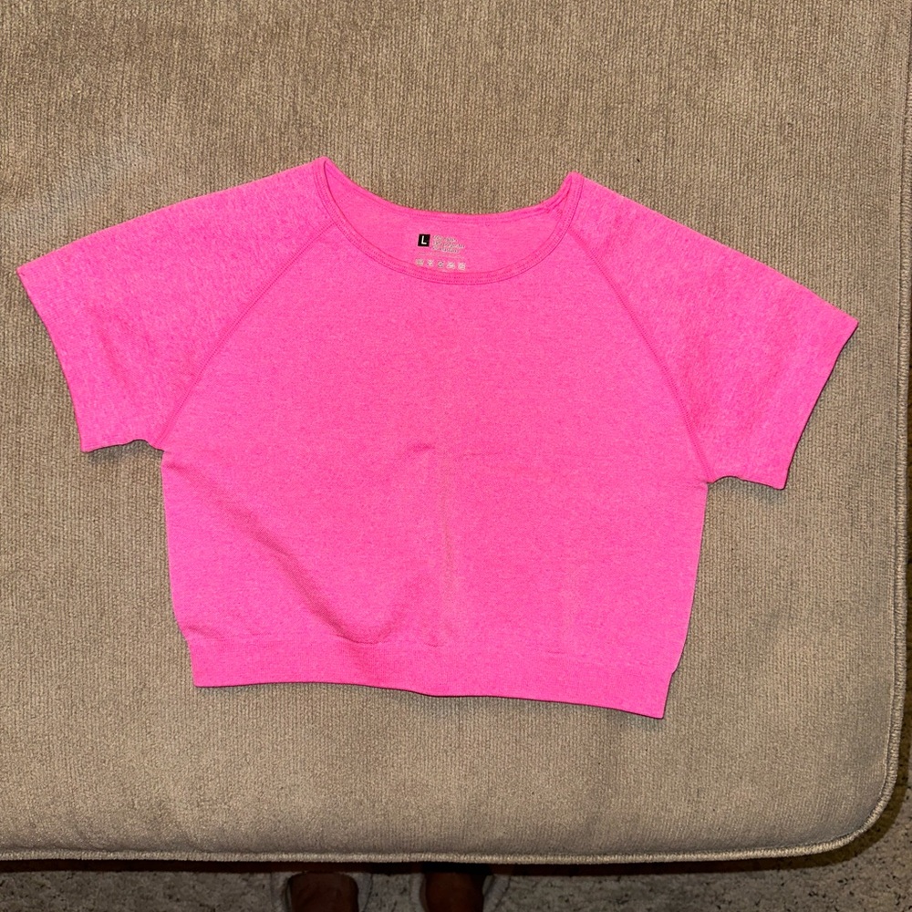 Bright Pink crop Shirt